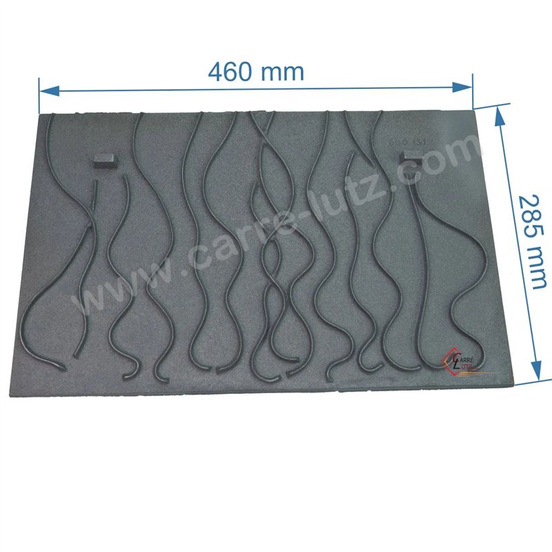 Taque décorée de foyer de poêle compatible avec Invicta - F660131B FB60600131