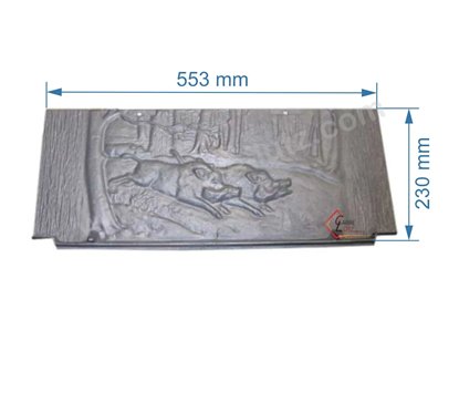 P0019508 - Plaque arrière pour poêle à bois Deville 7762 7765 7787