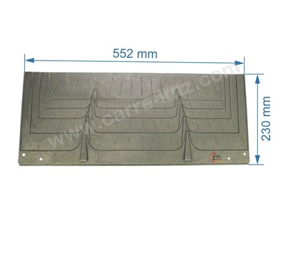 Plaque arrière pour foyer insert Deville 7856