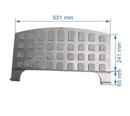 Plaque arrière pour foyer insert Deville 7866 7867