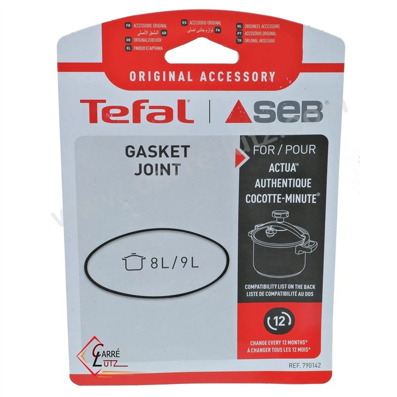 Joint d'autocuiseur alu et inox 8 litres Seb 