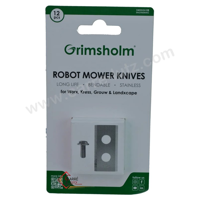 99879004  WA0176 - 12 Lames de robot tondeuse WORX  13,20 €