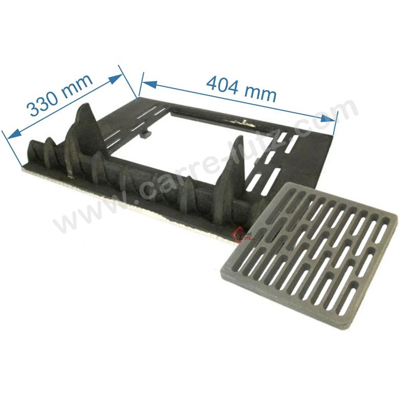 Corbeille de foyer + grille pour insert compatible avec Deville 7842 - P0051391 P0019535