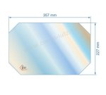 00103  Vitre de poele en Vitrocéramique 357x227 coins coupés Efel toledo Ciney 55,20 €