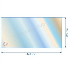 00110  Vitre de poele en Vitrocéramique 442x222 mm Efel Ciney 50,50 €