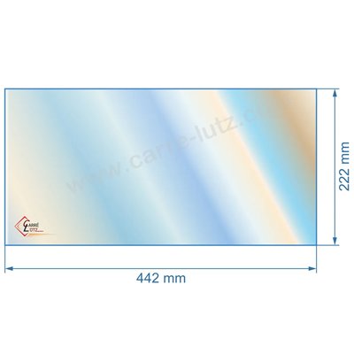 00110  Vitre de poele en Vitrocéramique 442x222 mm Efel Ciney 41,50 €