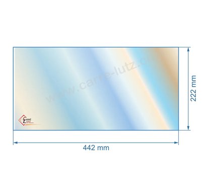 00110  Vitre de poele en Vitrocéramique 442x222 mm Efel Ciney 50,50 €