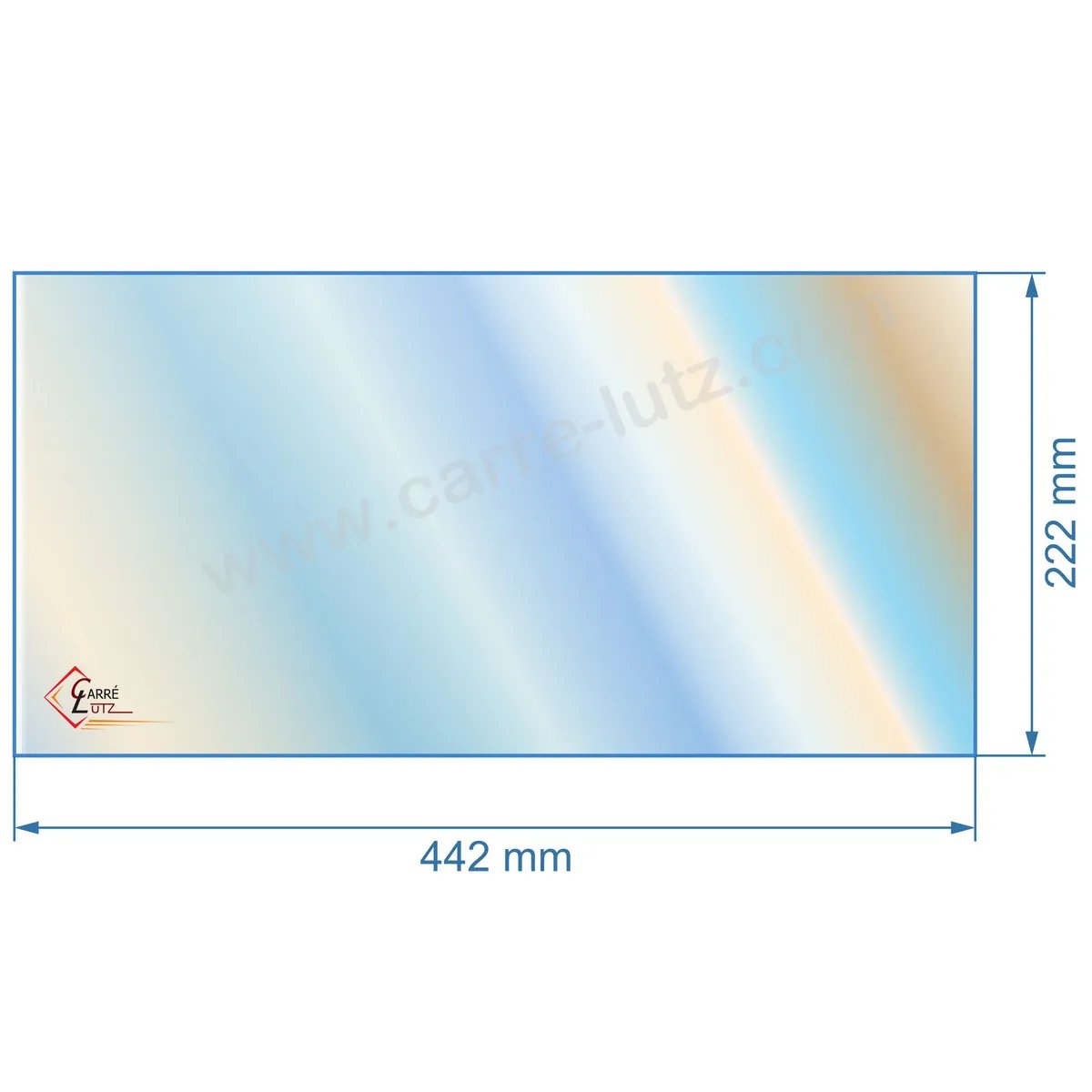 00110  Vitre de poele en Vitrocéramique 442x222 mm Efel Ciney 41,50 €