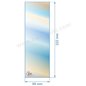 Vitre de poele en Vitrocéramique 65x222 mm biseauté Efel
