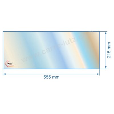 00114  Vitre de poele en Vitrocéramique 555x215 mm Efel 50,50 €