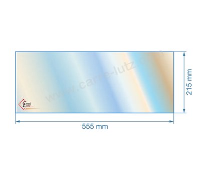 Vitre de poele en Vitrocéramique 555x215 mm Efel