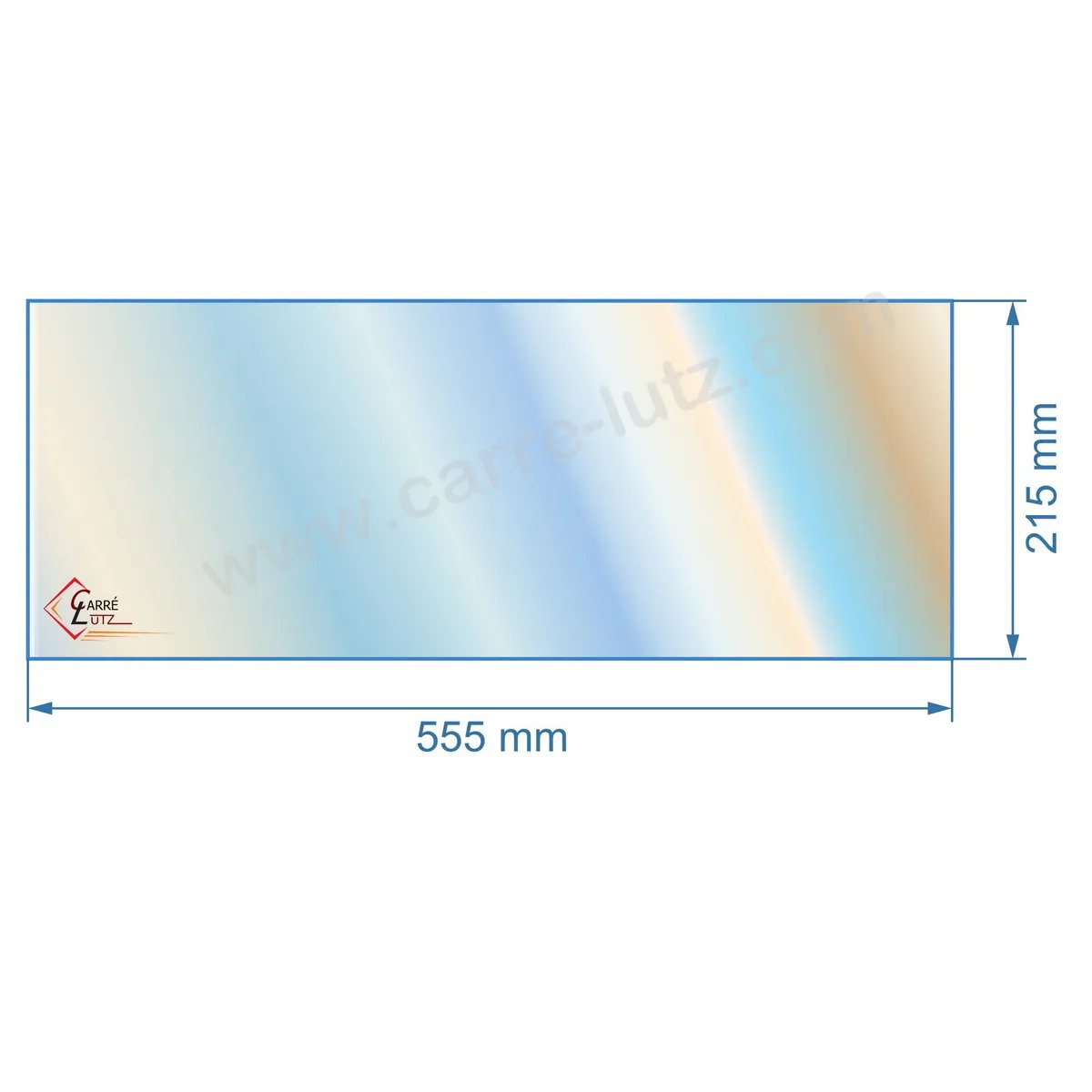 00114  Vitre de poele en Vitrocéramique 555x215 mm Efel 50,50 €