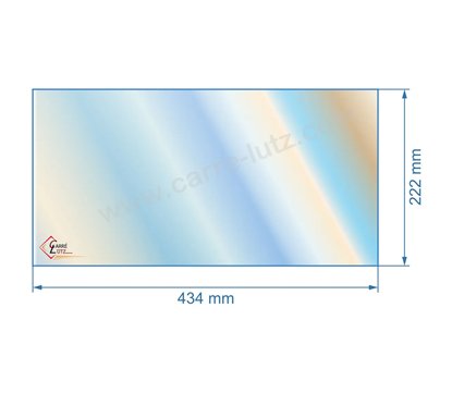 Vitre de poele en Vitrocéramique 434x222 mm Efel