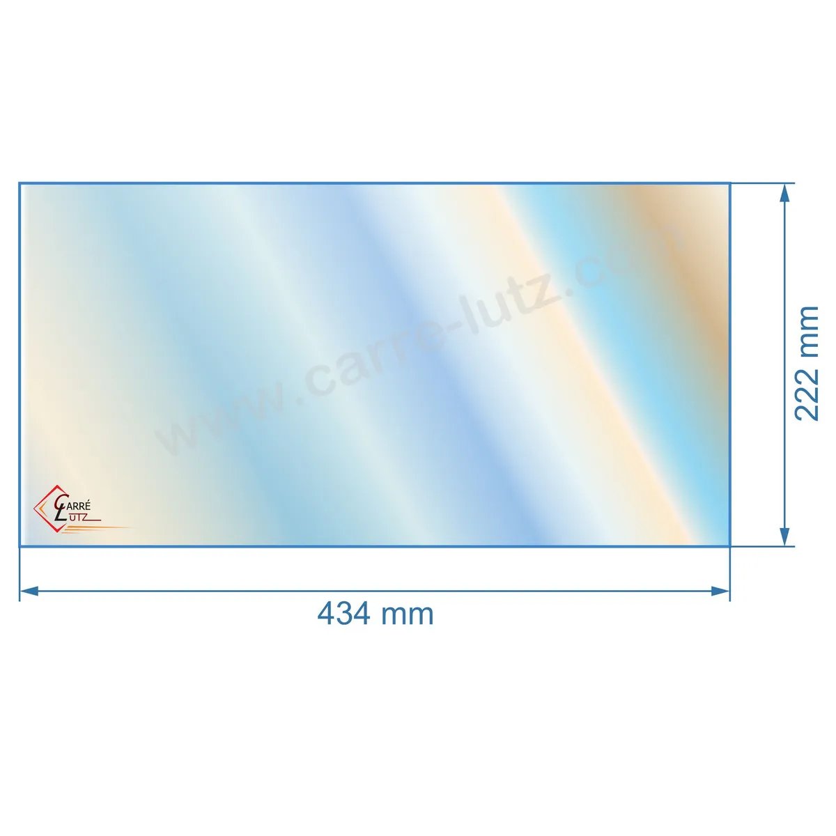 00115  Vitre de poele en Vitrocéramique 434x222 mm Efel 44,30 €