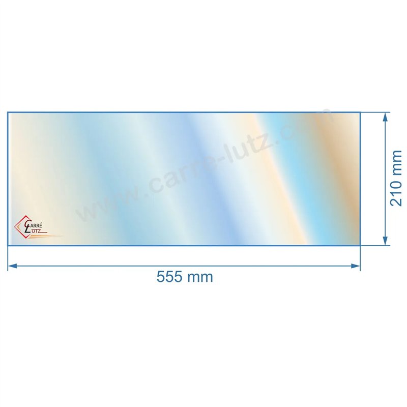 Vitre de poele en Vitrocéramique 555x210 mm Efel senator