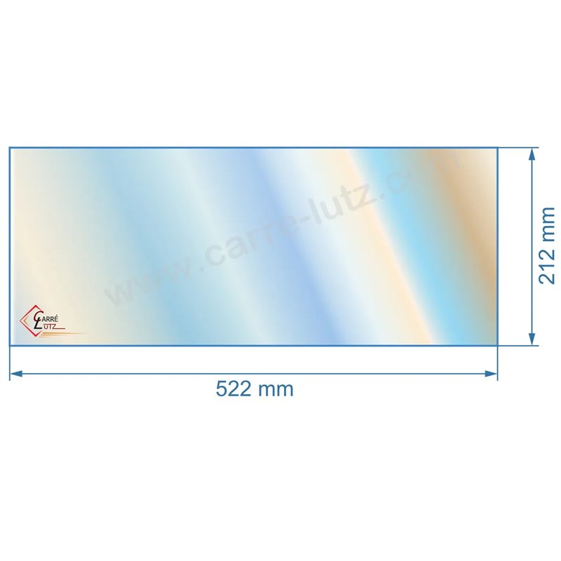Vitre de poele en Vitrocéramique 522x212 mm Efel kurina