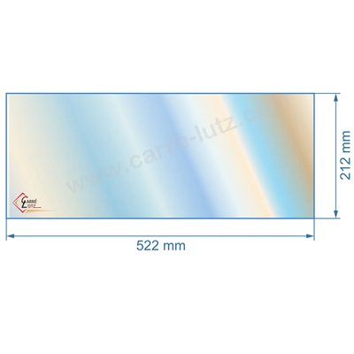 00117  Vitre de poele en Vitrocéramique 522x212 mm Efel kurina 55,10 €