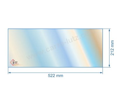 00117  Vitre de poele en Vitrocéramique 522x212 mm Efel kurina 55,10 €