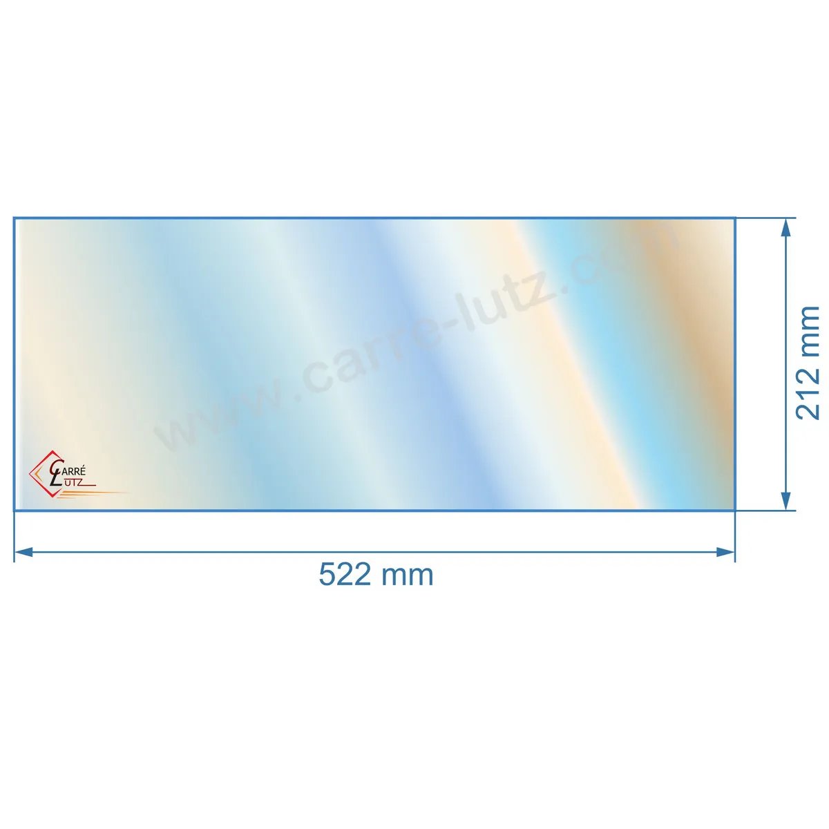 00117  Vitre de poele en Vitrocéramique 522x212 mm Efel kurina 55,10 €
