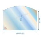 00118  Vitre de poele en Vitrocéramique 486x344x276 arrondi Efel harmony gaz 102,40 €