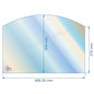Vitre de poele en Vitrocéramique 486x344x276 arrondi Efel harmony gaz