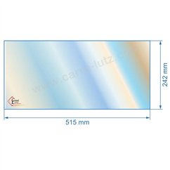 00119  Vitre de poele en Vitrocéramique 515x242 mm Efel 60,20 €