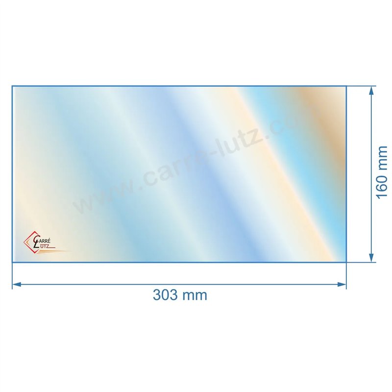 00120  Vitre de poele en Vitrocéramique 303x160 mm Efel bastogne 32,40 €