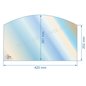 Vitre de poele en Vitrocéramique 420x261x202 arrondi Efel harmony II