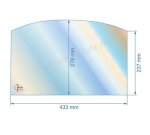 00124  Vitre de poele en Vitrocéramique 433x237x278 arrondi Ciney 55,30 €