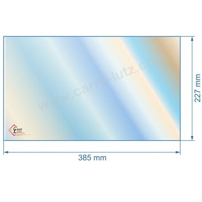 00127  Vitre de poele en Vitrocéramique 385x227 mm Godin 3708 3739 37,00 €