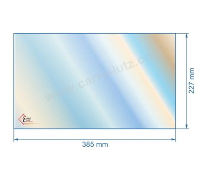 Vitre de poele en Vitrocéramique 385x227 mm Godin 3708 3739