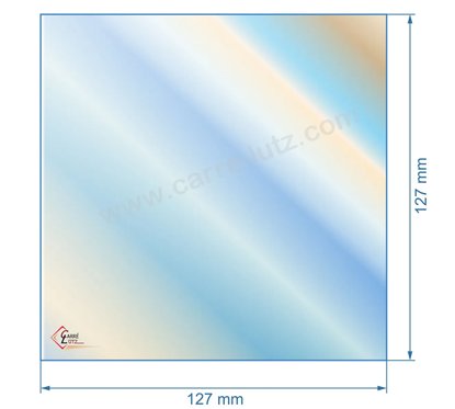 Vitre de poele en Vitrocéramique 127x127 mm Deville 7864 7867