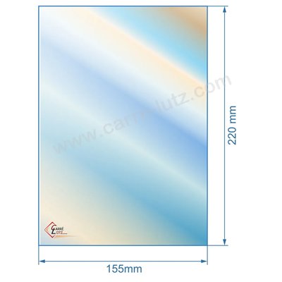 00129  188733 - Vitre de poele en Vitrocéramique 220x155 mm Franco Belge 27,00 €