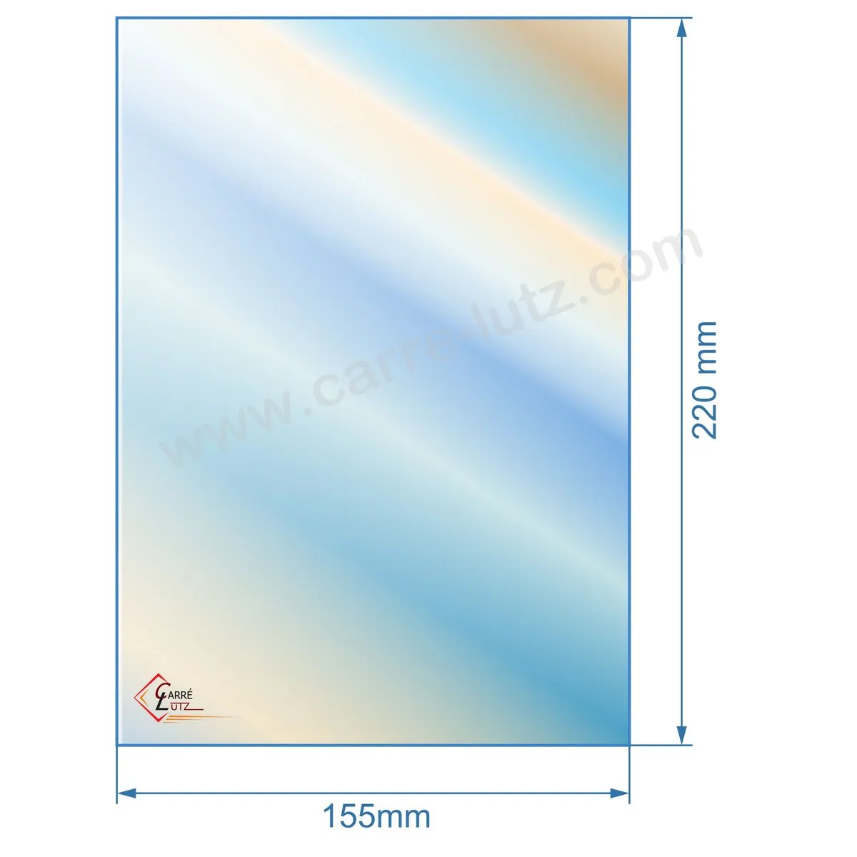 00129  188733 - Vitre de poele en Vitrocéramique 220x155 mm Franco Belge 27,00 €