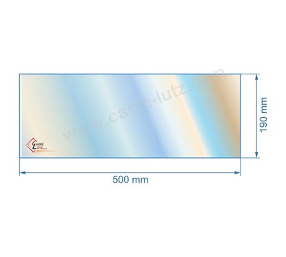 00133  Vitre de poele en Vitrocéramique 500x190 mm Franco Belge normandie 49,30 €