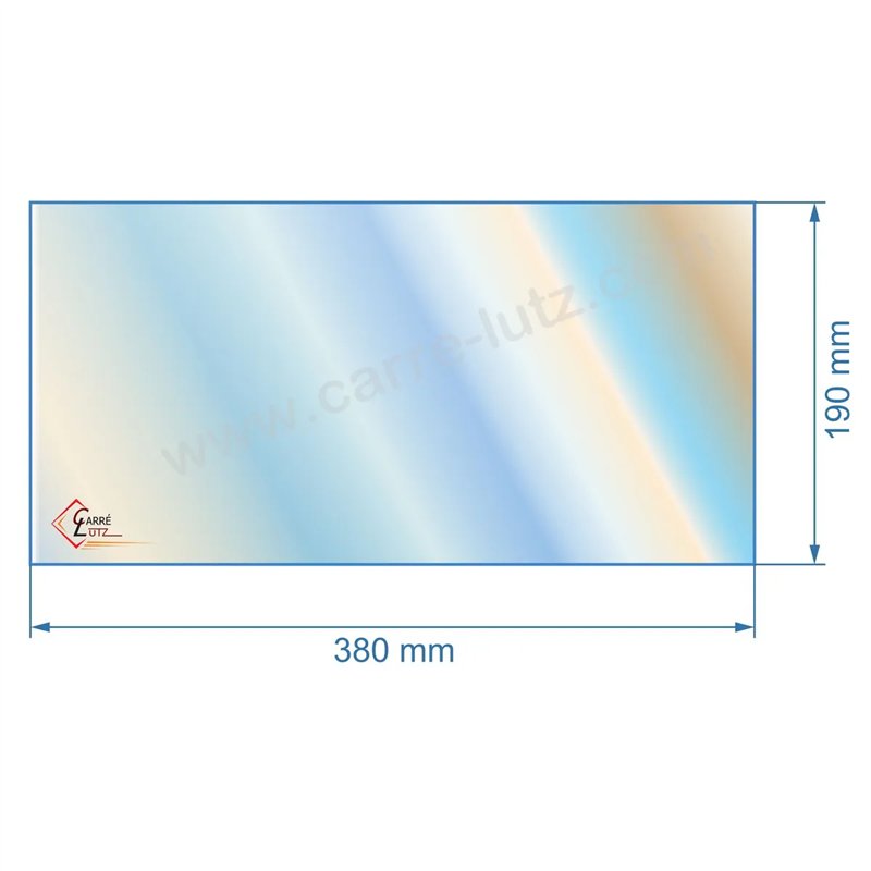 00135  Vitre de poele en Vitrocéramique 380x190 mm Franco Belge 10262 1440602 41,00 €