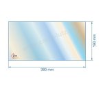 00135  Vitre de poele en Vitrocéramique 380x190 mm Franco Belge 10262 1440602 41,00 €