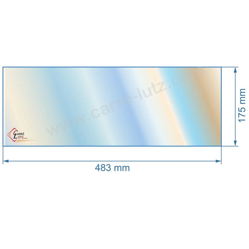 00137  Vitre de poele en Vitrocéramique 483x175 mm Franco Belge duguesclin 1440804x 45,50 €