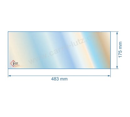00137  Vitre de poele en Vitrocéramique 483x175 mm Franco Belge duguesclin 1440804x 45,50 €