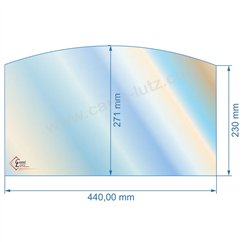 00138  188780 - Vitre de poele en Vitrocéramique 440x271x230 arrondi Franco Belge bourgogne 72,80 €