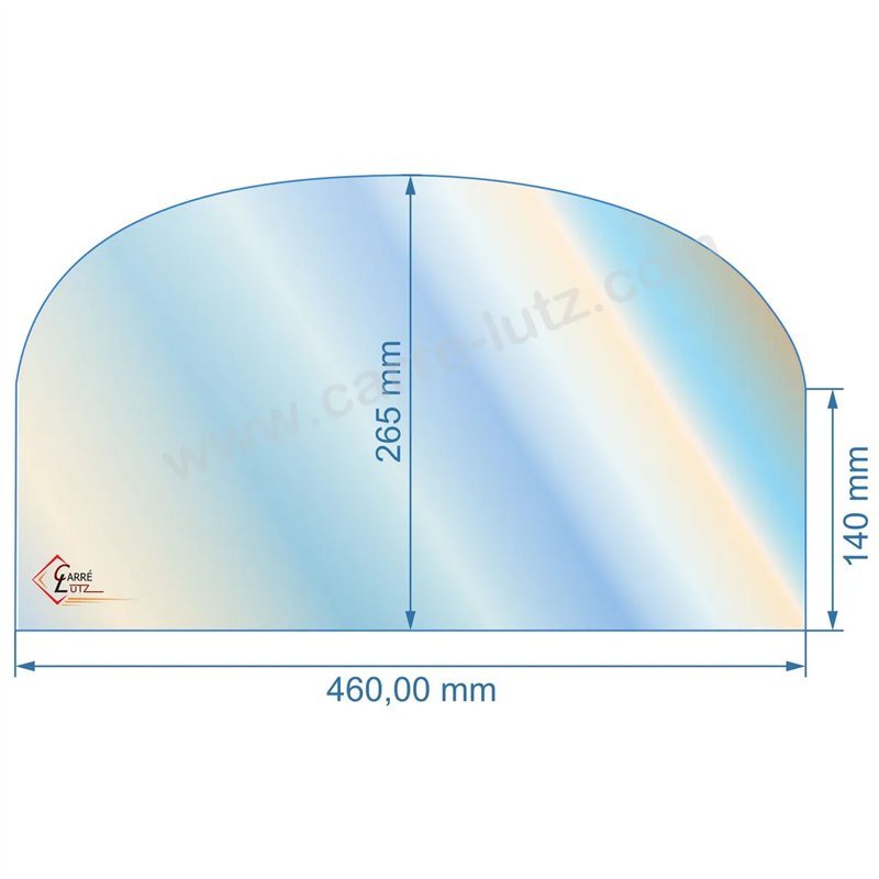 00152  Vitre de poele en Vitrocéramique 460X265X140 mm arrondi Godin hannover 3792 88,80 €