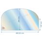 Vitre de poele en Vitrocéramique 460X265X140 mm arrondi Godin hannover 3792