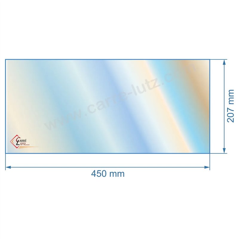 00155  00001306026 - Vitre réfractaire Vitrocéramique 450x207 mm de poêle Godin 3740  48,60 €