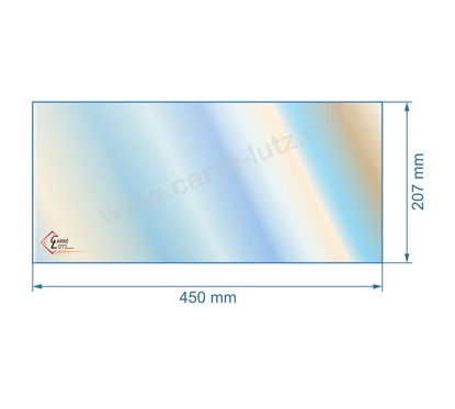 00155  00001306026 - Vitre réfractaire Vitrocéramique 450x207 mm de poêle Godin 3740  48,60 €