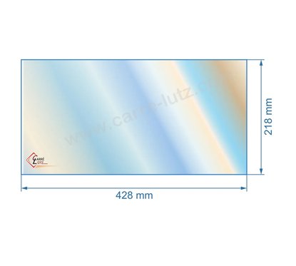Vitre de poele en Vitrocéramique 428x218 mm Godin 3741