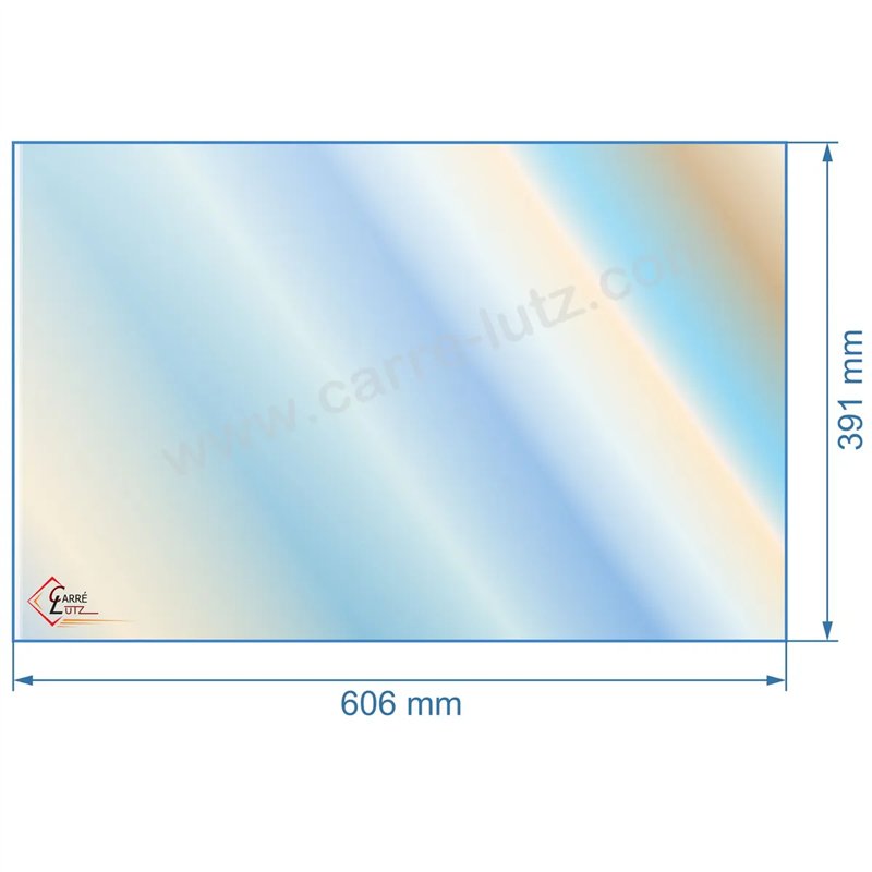 00157  Vitre de poele en Vitrocéramique 606x391 mm Supra foyer 110 121,70 €