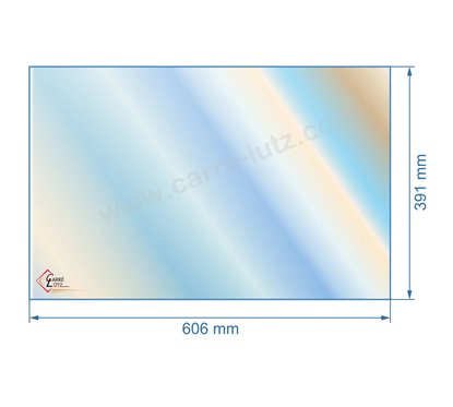 Vitre de poele en Vitrocéramique 606x391 mm Supra foyer 110