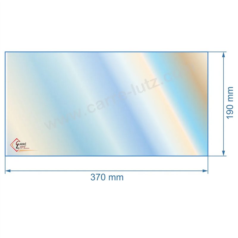Vitre de poele en Vitrocéramique 370x190 mm Godin 3747