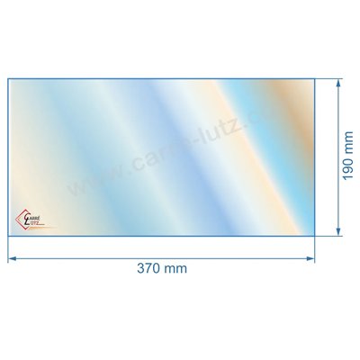 00159  Vitre de poele en Vitrocéramique 370x190 mm Godin 3747 40,30 €