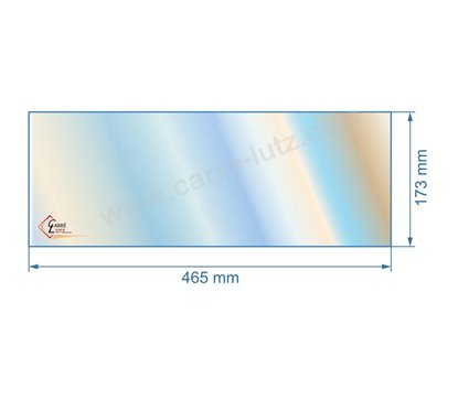 00160  00001306028 - Vitre réfractaire Vitrocéramique 465x173 mm de poêle Godin  44,00 €